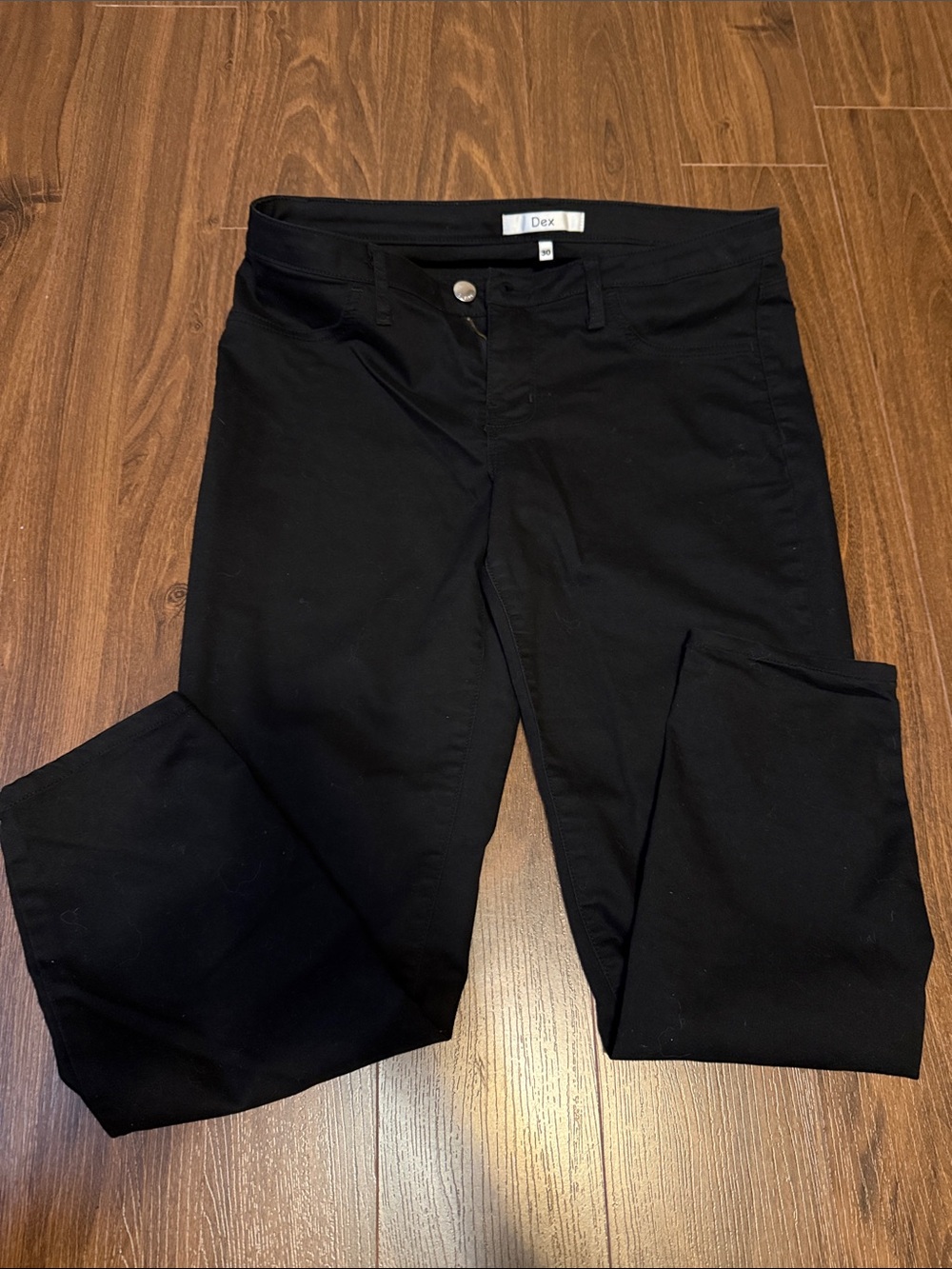 Dex Black Slim Straight Pants